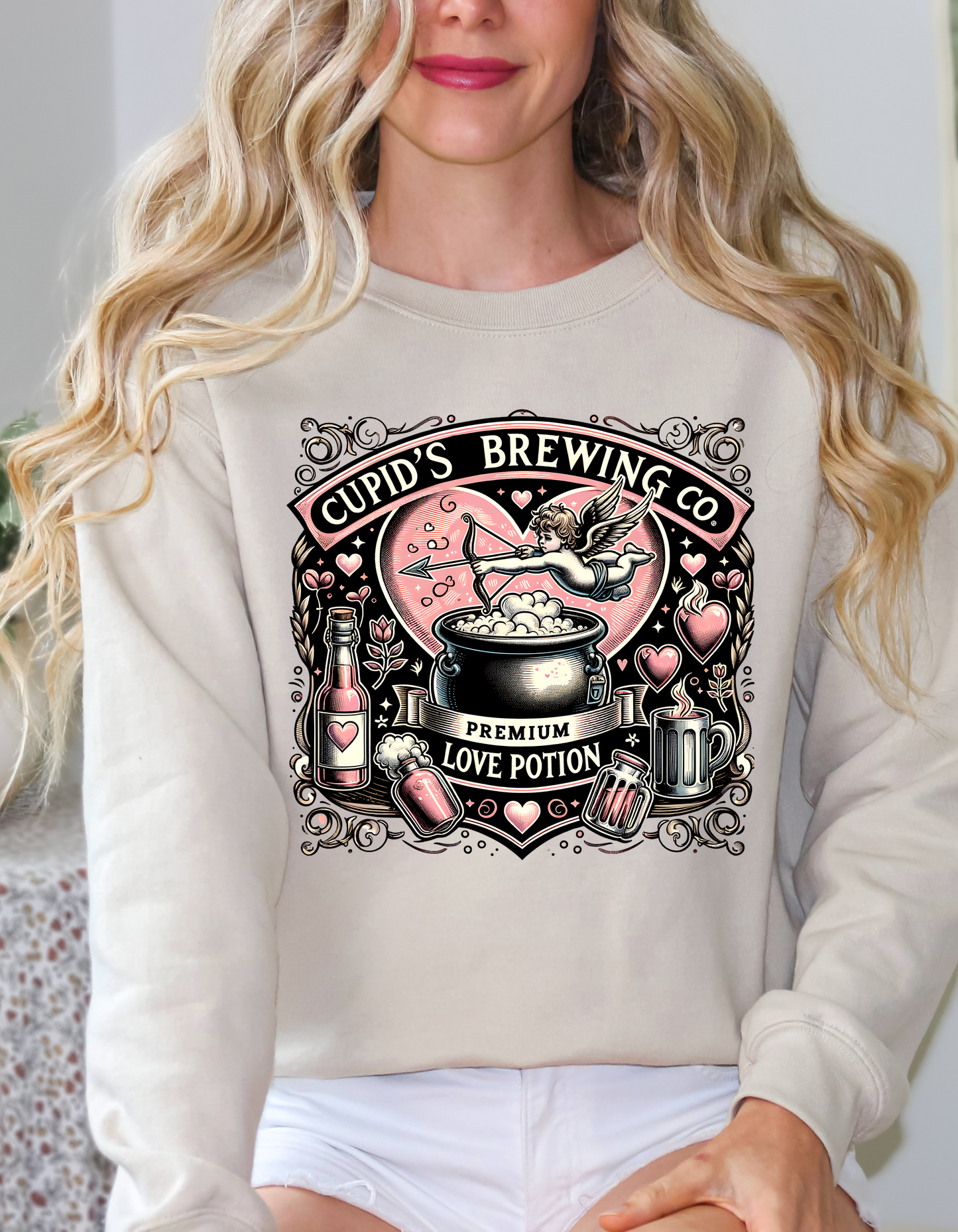 Cupid's Brewing Co Valentine's Day Sweatshirt & Hoodie