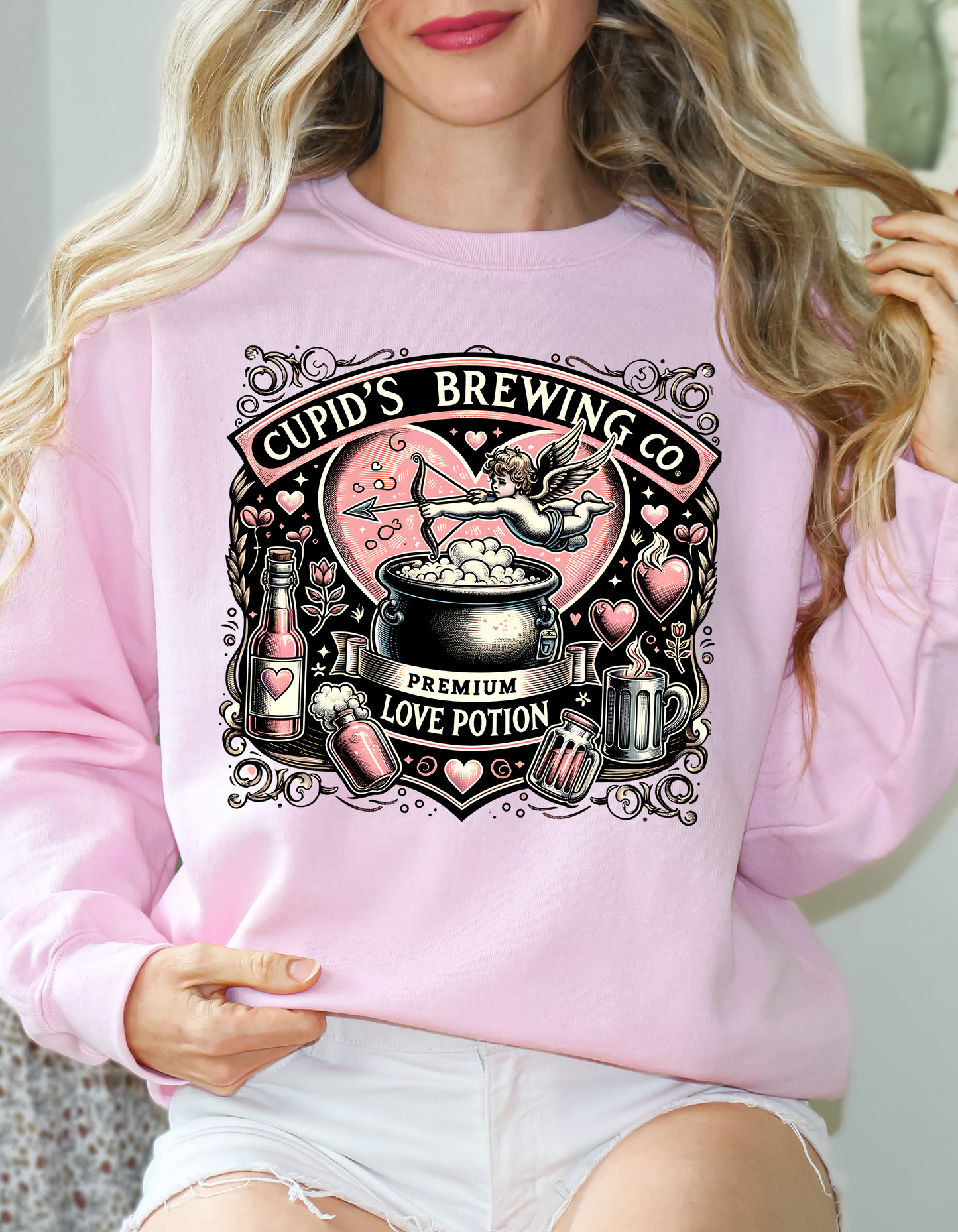 Cupid's Brewing Co Valentine's Day Sweatshirt & Hoodie