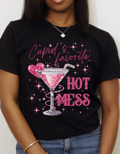 Cupid's Favorite Hot Mess T-shirt & Long Sleeves