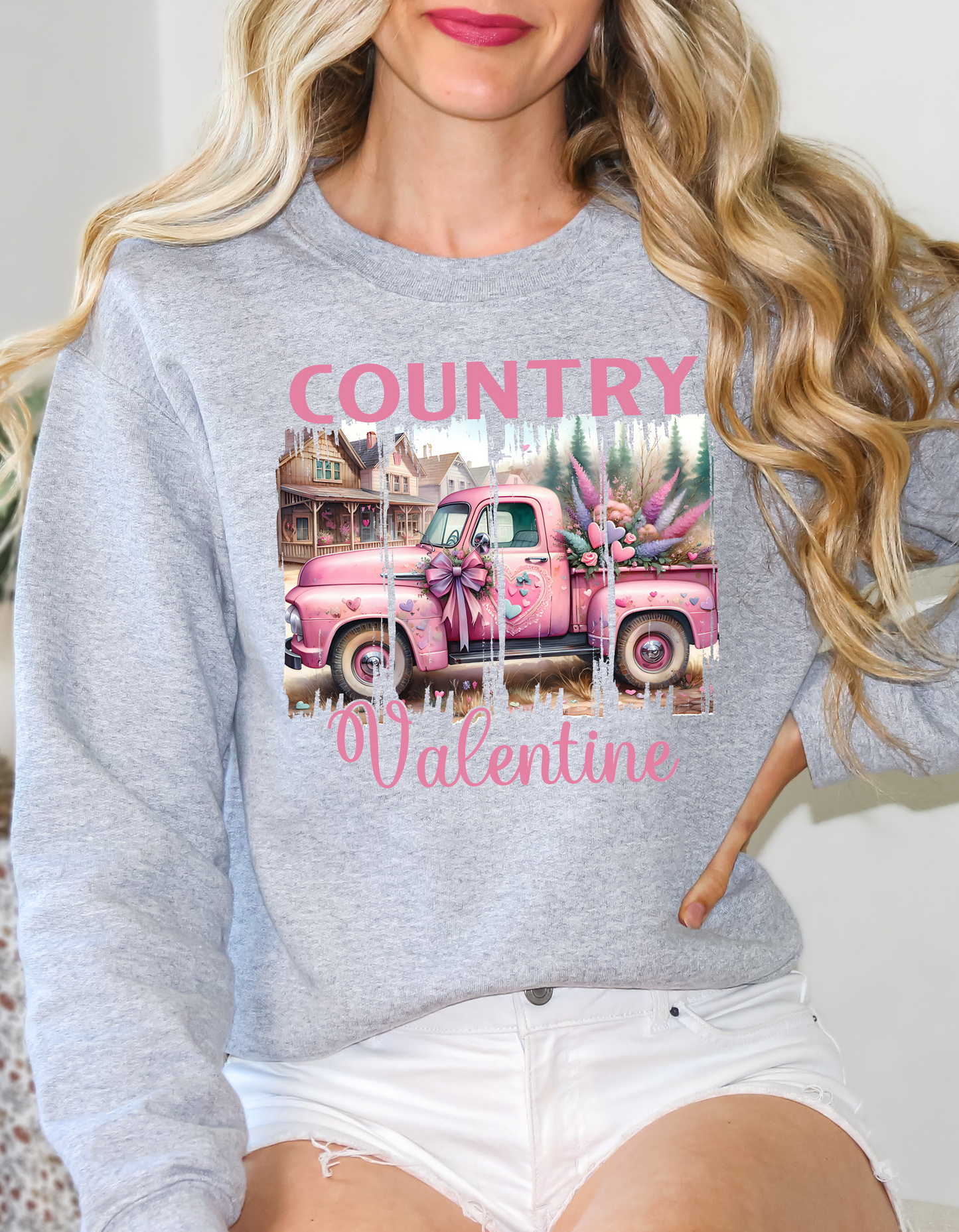 Country Valentine Sweatshirt & Hoodie for Women