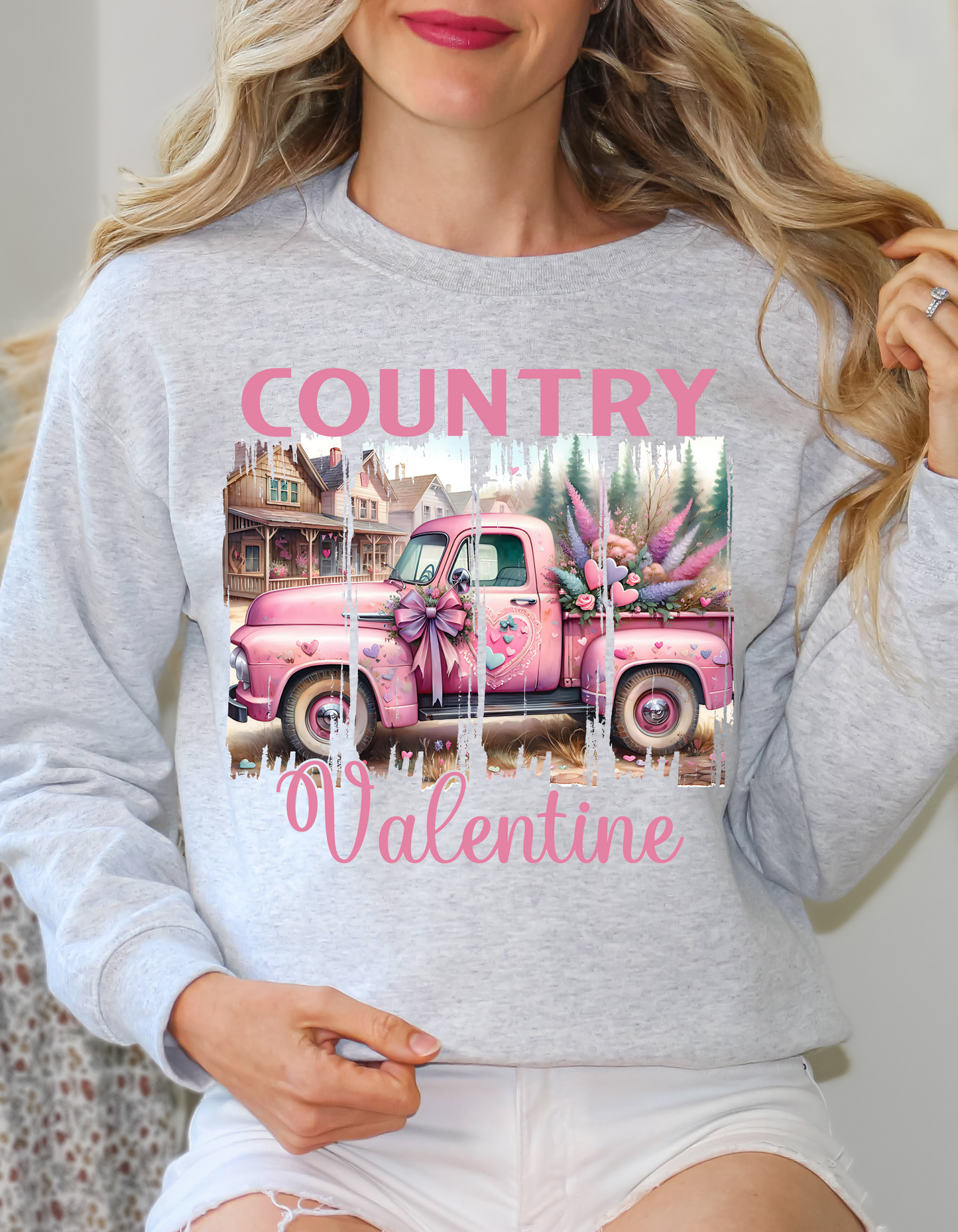 Country Valentine Sweatshirt & Hoodie for Women