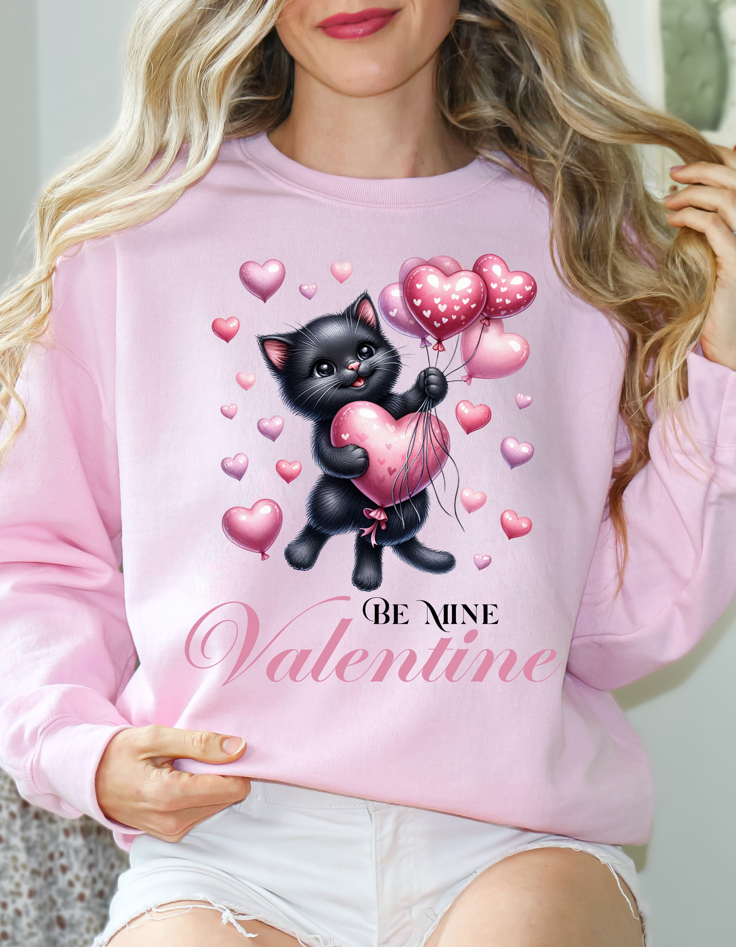 Cat Lover Valentine Hoodie & Sweatshirt for Kitty Mom V-day Gift