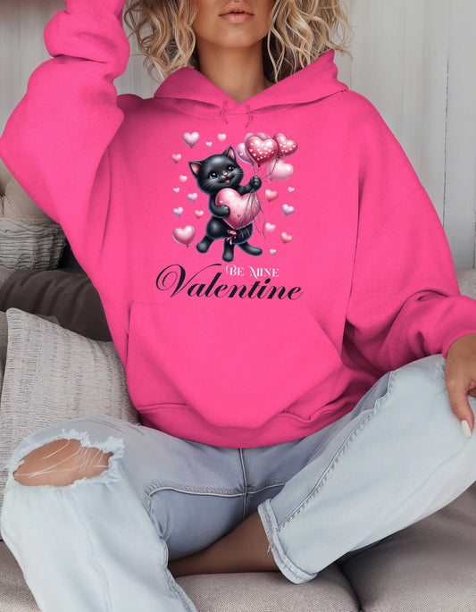 Cat Lover Valentine Hoodie & Sweatshirt for Kitty Mom V-day Gift
