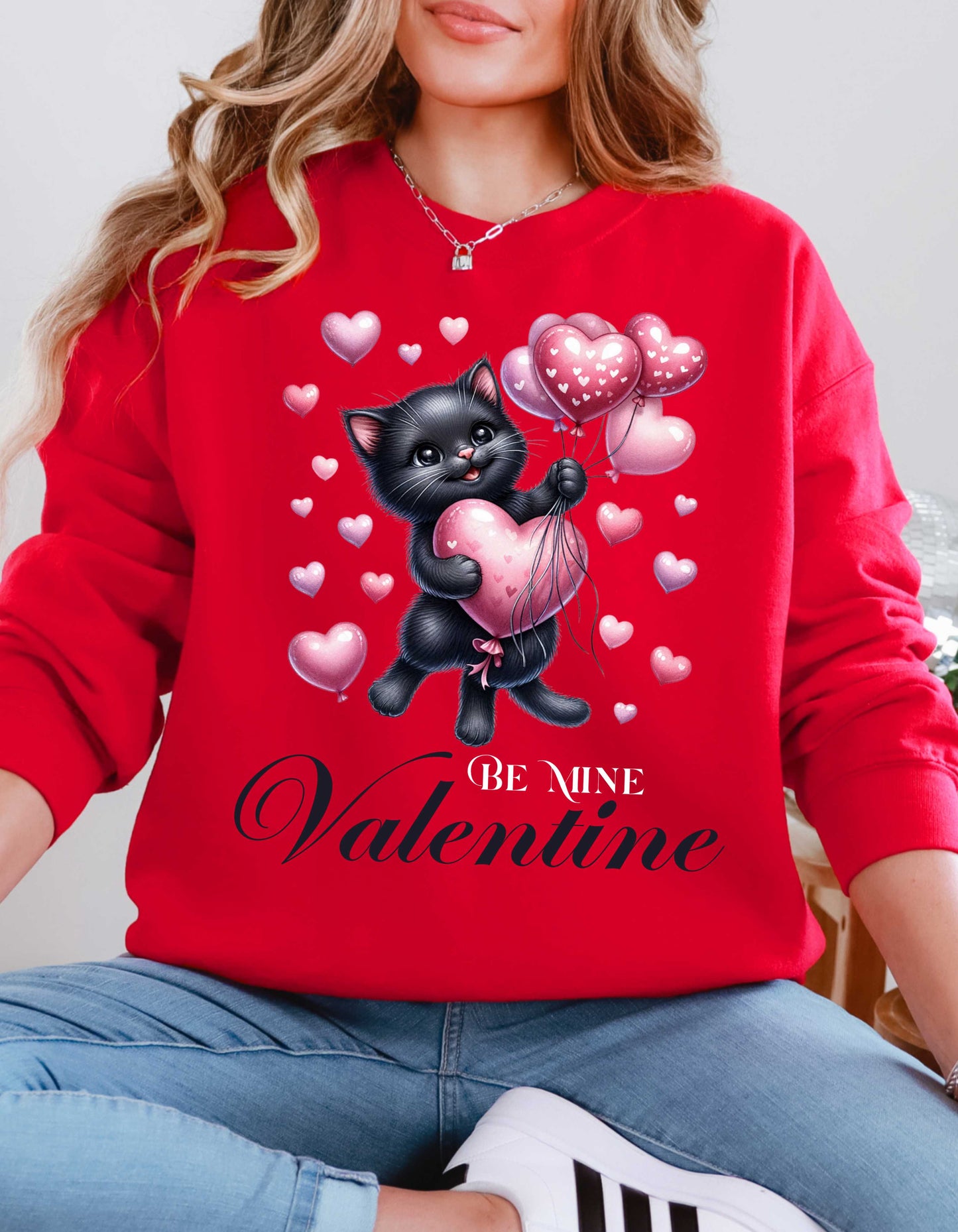 Cat Lover Valentine Hoodie & Sweatshirt for Kitty Mom V-day Gift