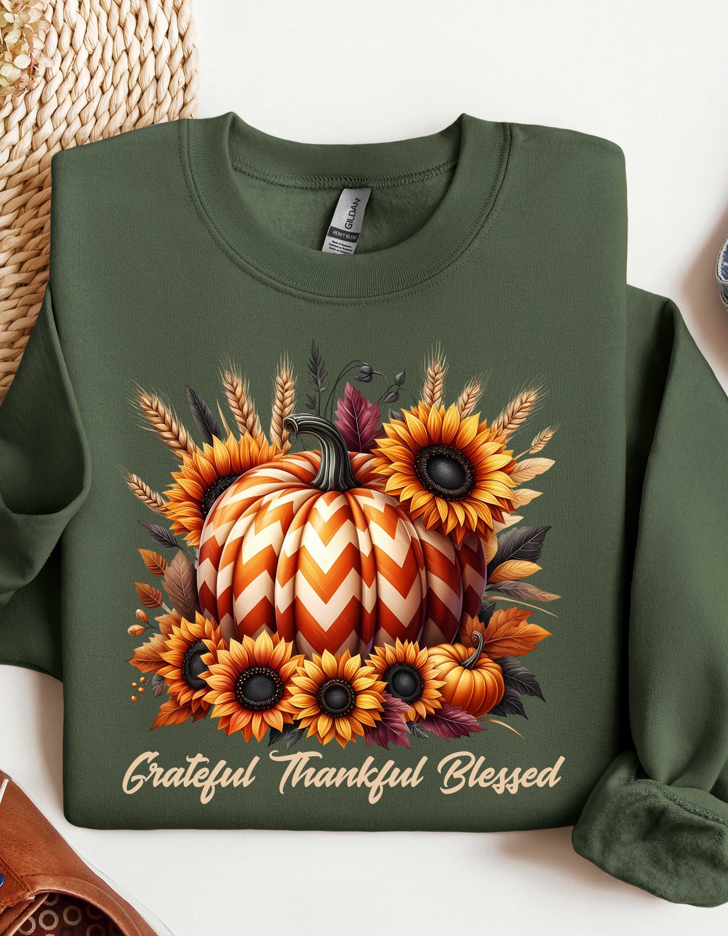 Fall Grateful Thankful Blessed Pumpkin Hoodie Perfect for Thanksgiving Festivities or Any Autumn Occasions
