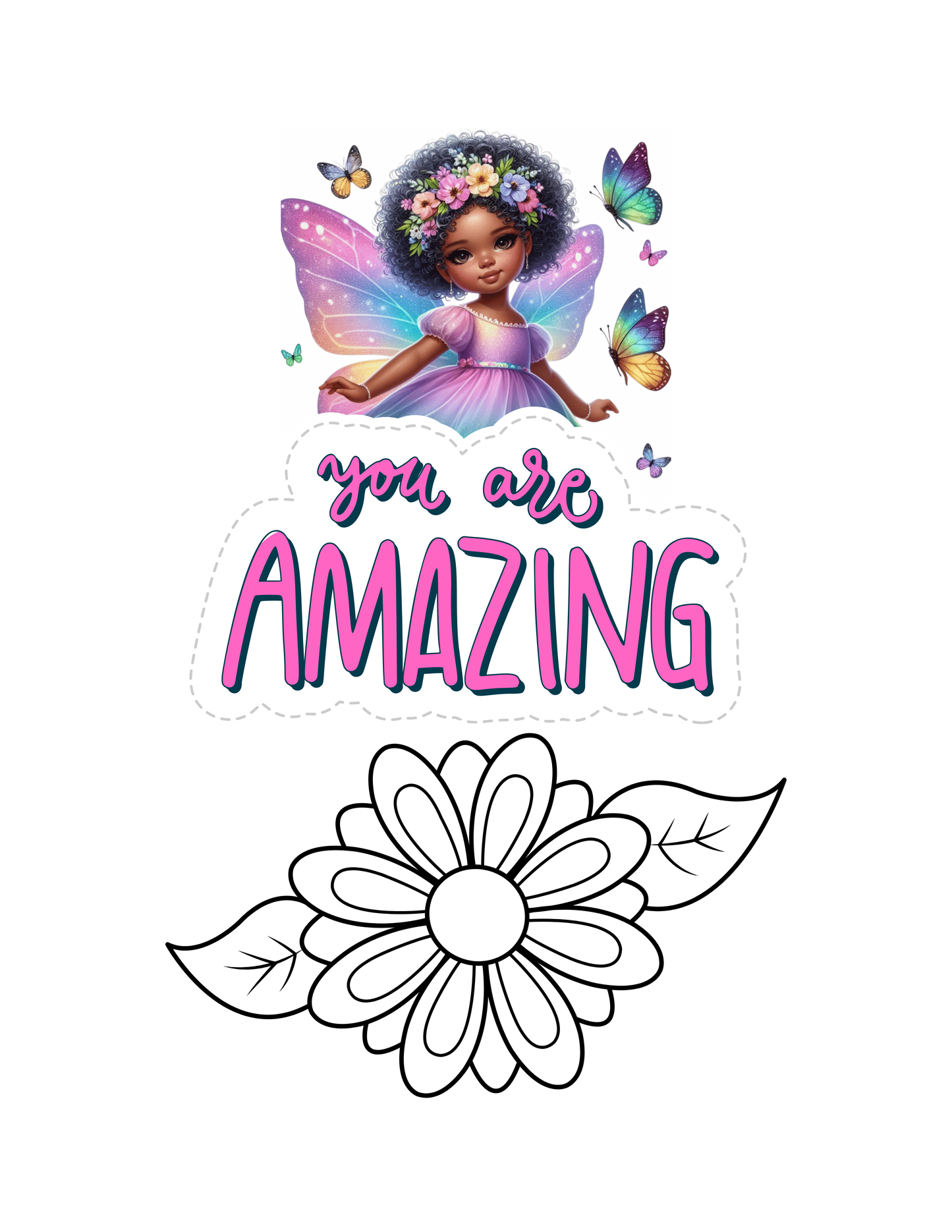 2-in-1 Fairy Princess Gratitude Journal for Girls