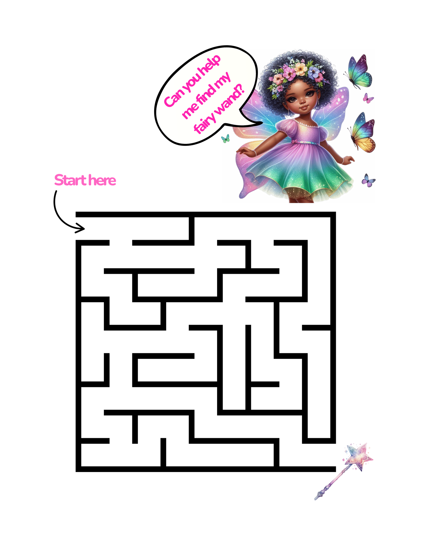 2-in-1 Fairy Princess Gratitude Journal for Girls