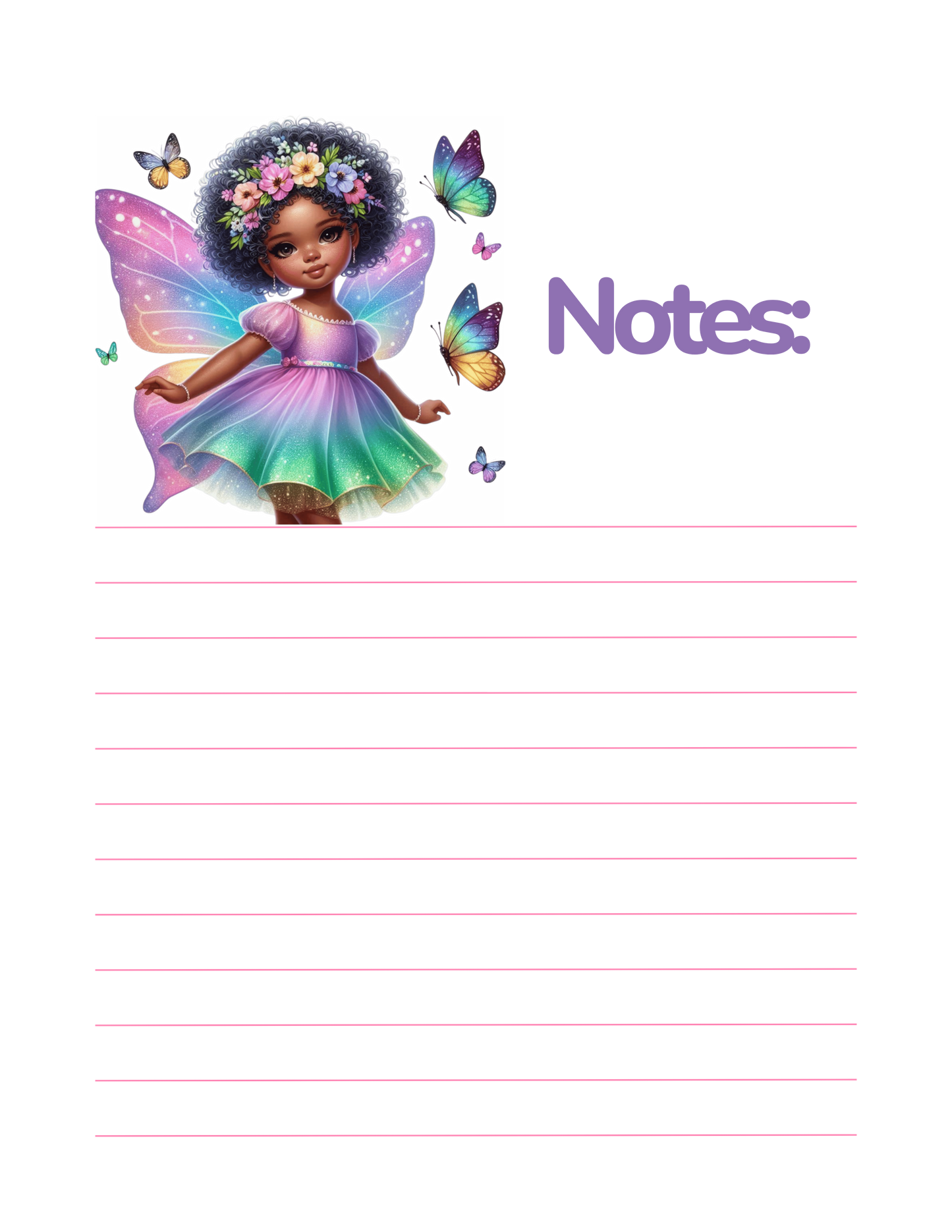 2-in-1 Fairy Princess Gratitude Journal for Girls