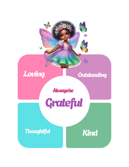 2-in-1 Fairy Princess Gratitude Journal for Girls