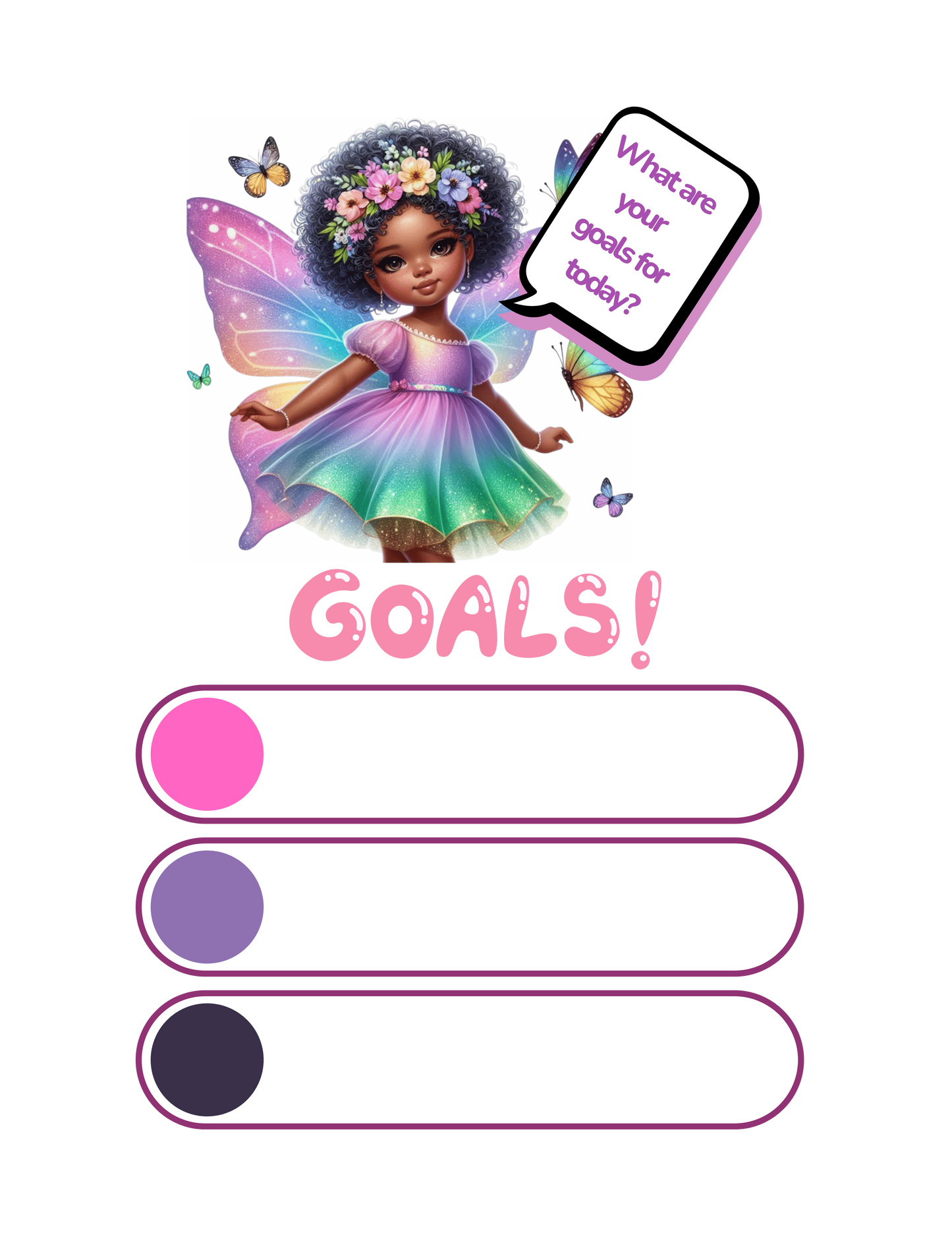 2-in-1 Fairy Princess Gratitude Journal for Girls