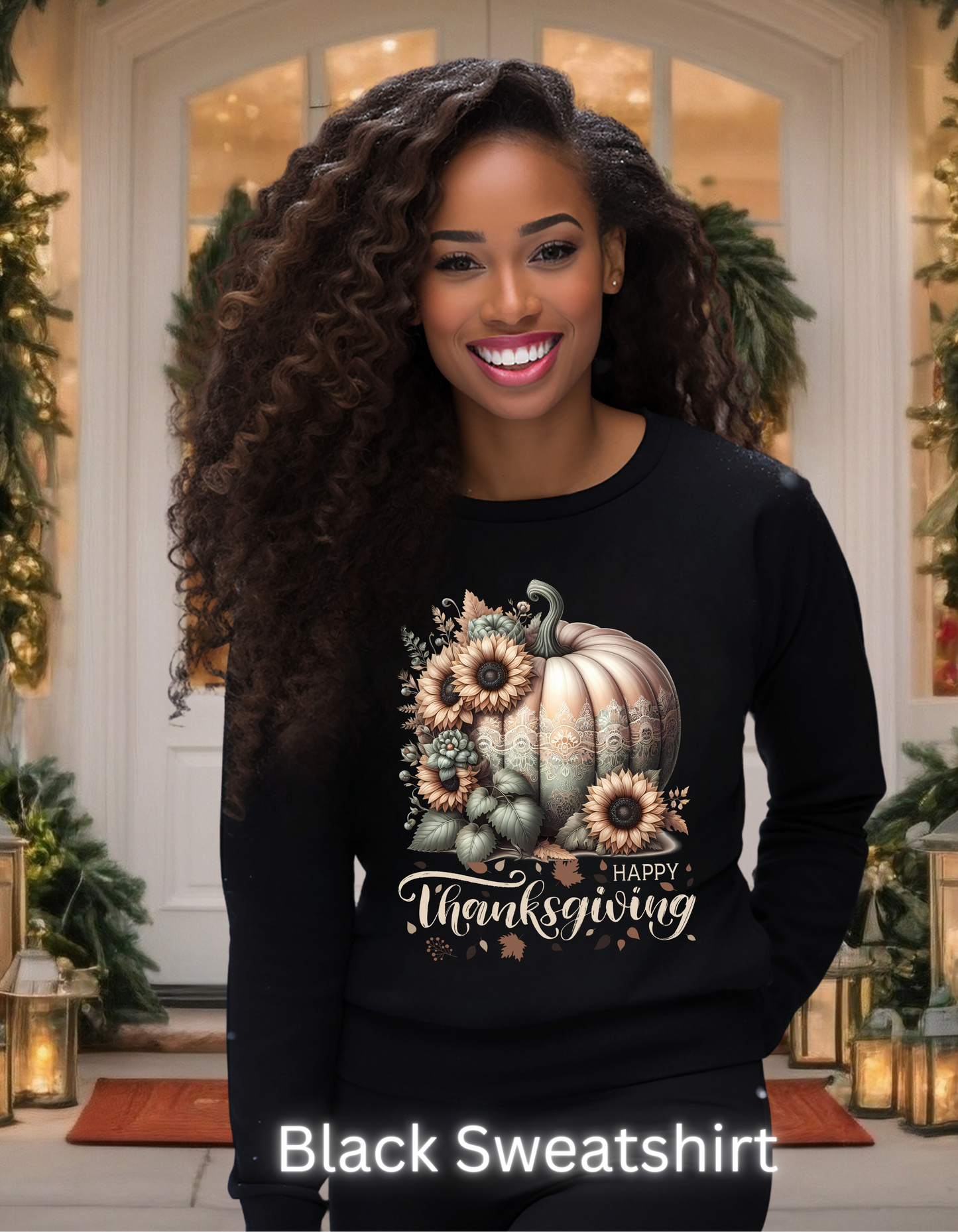 Happy Thanksgiving Hoodie-Perfect Gift for Mom Pumpkin Spice Sweatshirt for Fall Vibes Sweater