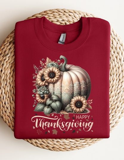 Happy Thanksgiving Hoodie-Perfect Gift for Mom Pumpkin Spice Sweatshirt for Fall Vibes Sweater