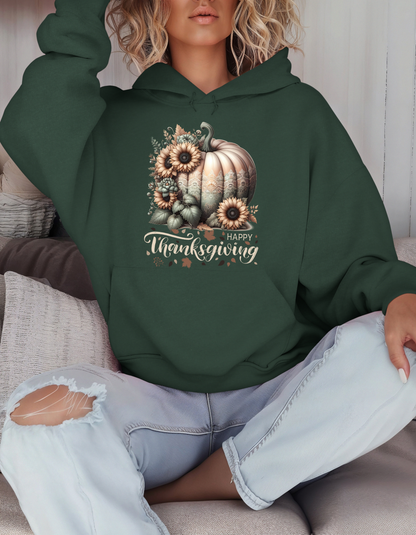 Happy Thanksgiving Hoodie-Perfect Gift for Mom Pumpkin Spice Sweatshirt for Fall Vibes Sweater