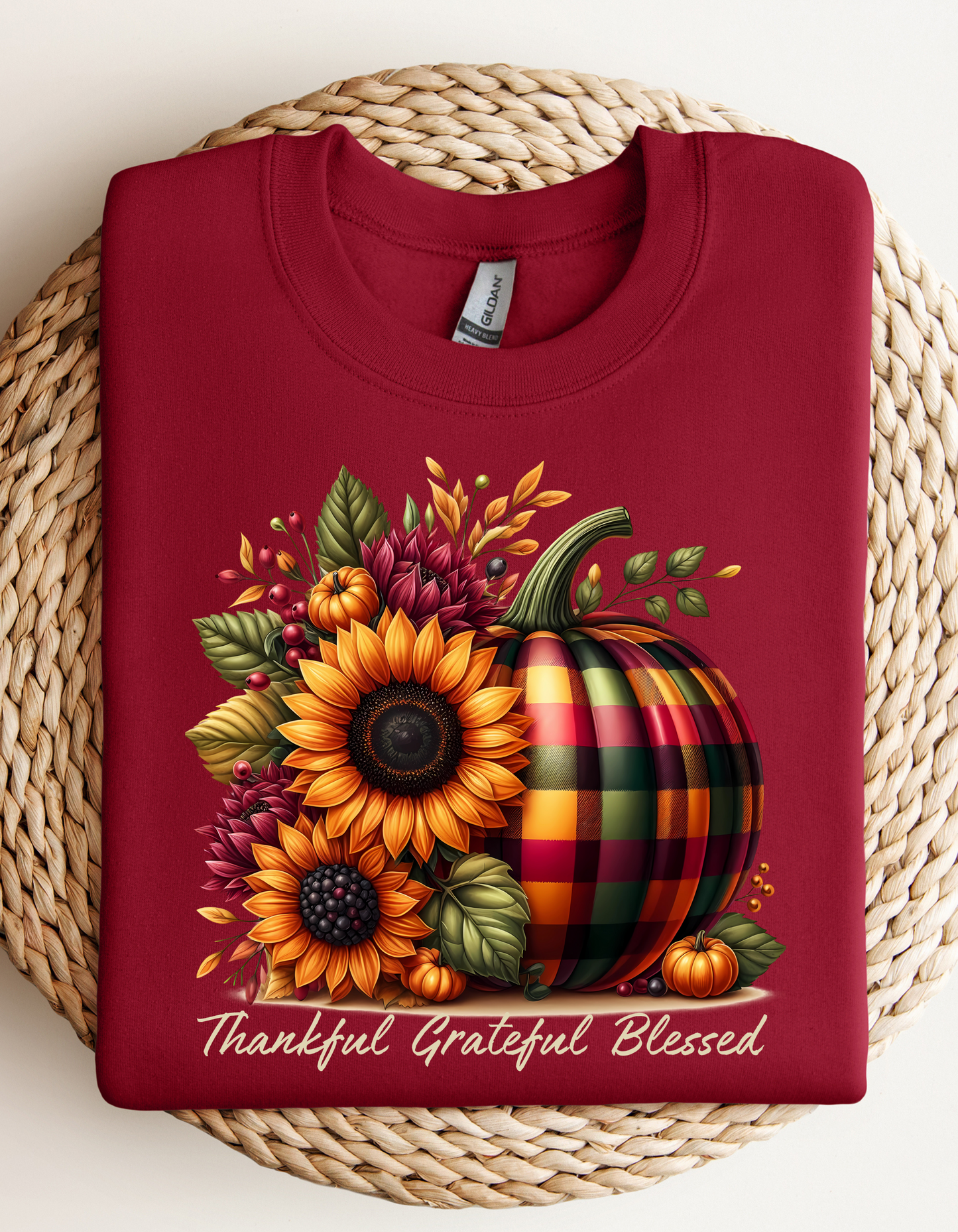 Thankful Grateful Blessed Hoodie for Fall-Perfect Thanksgiving Sweatshirt for Mom Autumn Vibes Sweater
