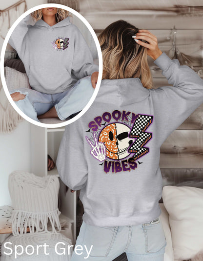 Spooky Vibes Hoodie-Perfect Halloween Sweatshirt for Women Fall Season T-shirt