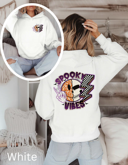 Spooky Vibes Hoodie-Perfect Halloween Sweatshirt for Women Fall Season T-shirt