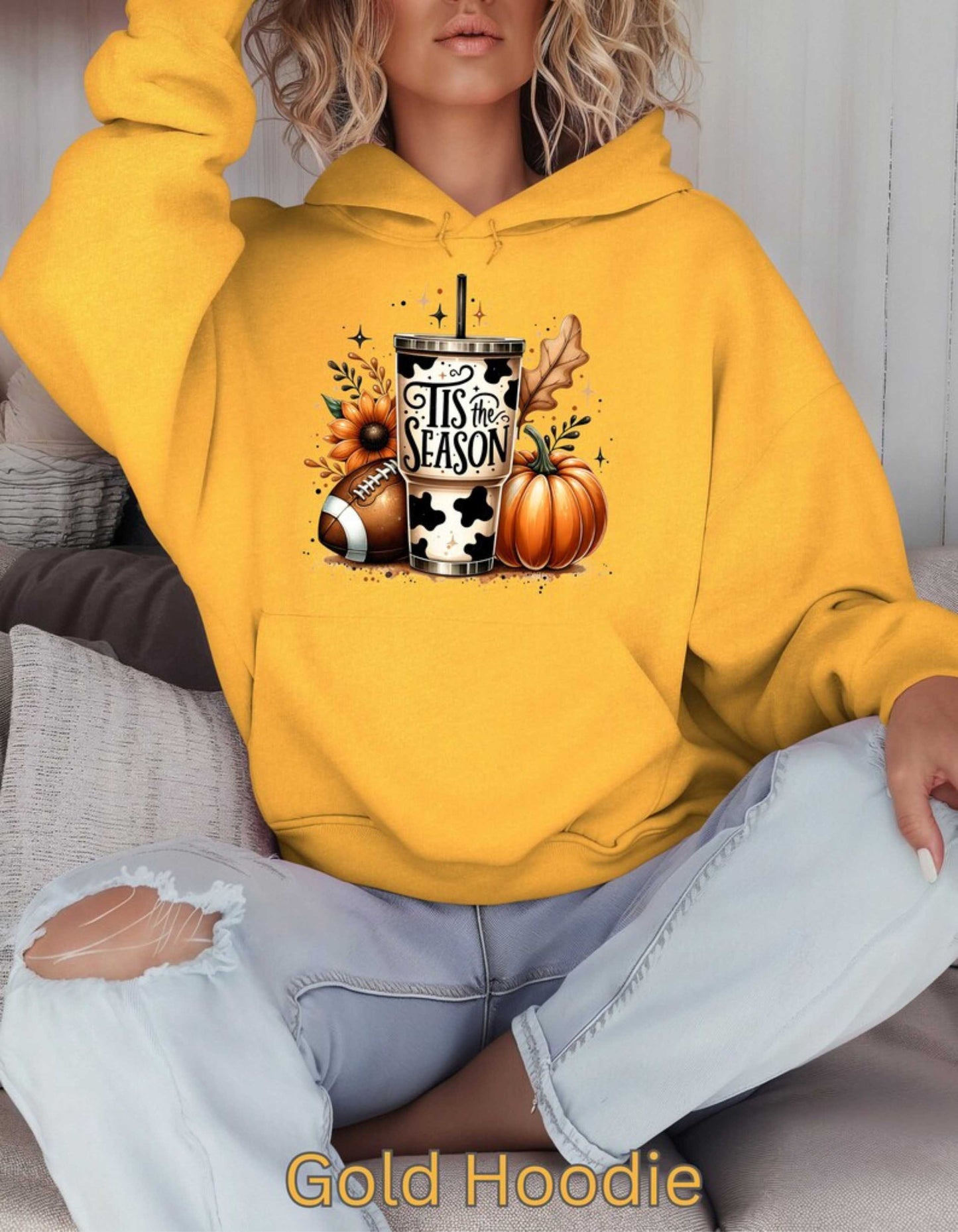 Tis the Season Fall Hoodie-Pefect Thanksgiving Sweatshirt for Mom Game Day Autumn Vibes Sweater