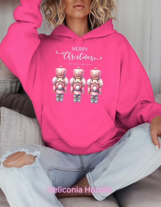 Pink Nutcracker Christmas Hoodie-Perfect for Ballet Lovers Holiday Sweatshirt for Mom White Elephant Gift