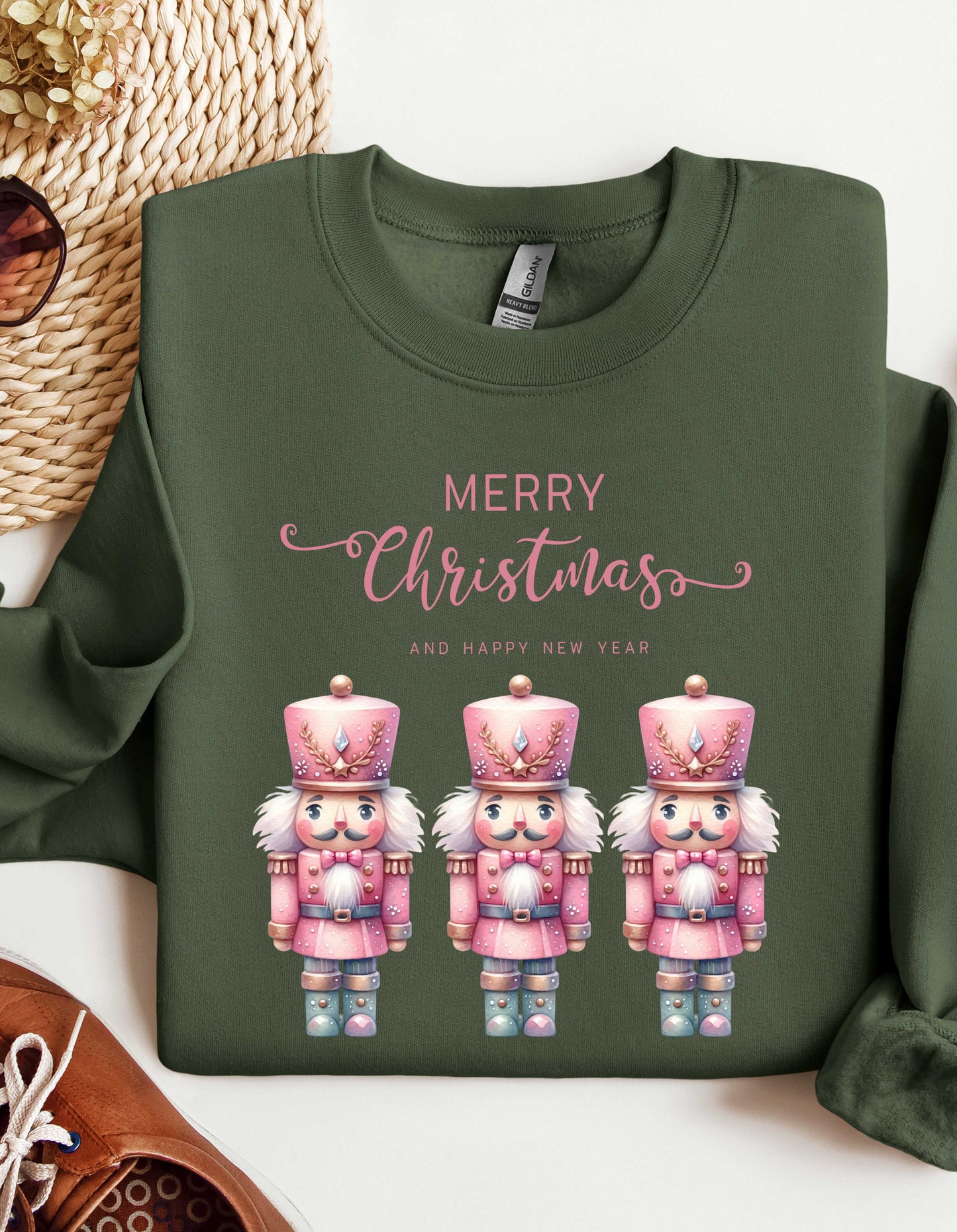 Pink Nutcracker Christmas Hoodie-Perfect for Ballet Lovers Holiday Sweatshirt for Mom White Elephant Gift